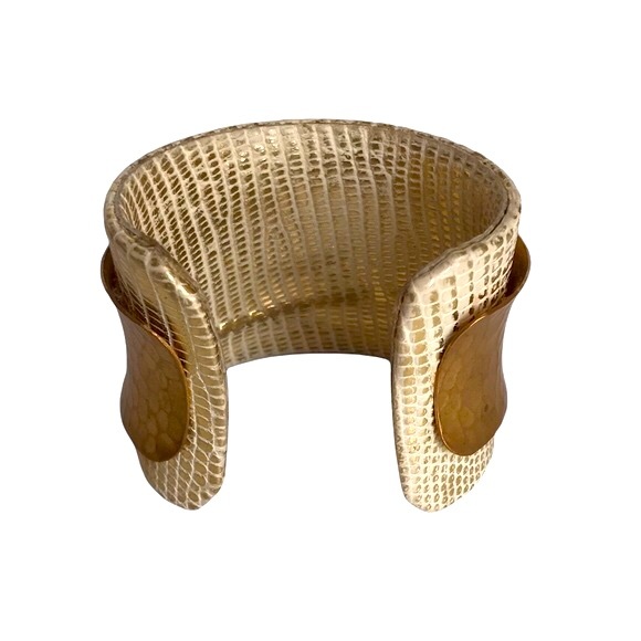 KARA BY KARA ROSS Wide Snake Skin Wrap Cuff - Picture 2 of 8